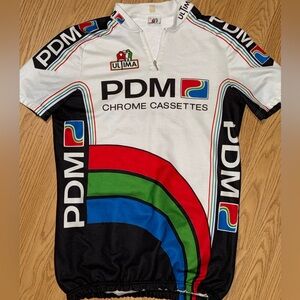 Vintage 90s PDM Chrome Cassettes Cycling Jersey